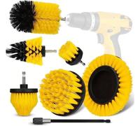 Kit Cepillos Taladro para Bosch PRO Brasil 12V / 18V GSR-120-LI | Cabezales de distintas formas y varilla; ayuda a frotar suciedad y residuos comunes; para limpiar baño, cocina y ducha