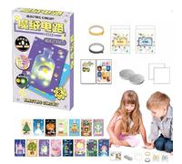Kit Científico Circuitos - Juego de Tarjetas de Felicitación Luminosas de ABS, de aprendizaje práctico | Perfecto para niños y niñas, estudiantes, educación en el aula, proyectos SCO