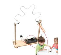 Kit Científico de Circuito - Proyecto de montaje de varilla de motor eléctrico de madera, Juguete de experimentación física para, modelo de introducción a la construcción de cables eléctricos | Bat