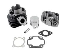 Kit cilindro grupo térmico modificación 80 cc 47 mm pistón cabeza cilindro bandas compatible con Minarelli horizontal Scarabeo Rally F12