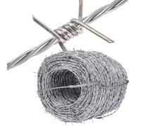 Kit Cl?ture Barbel e galvanizado, 4 puntos multiuso, fácil instalación para valla de jardín, paredes, disuasión de plagas, 100 m, solución duradera y versátil