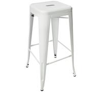 Kit Closet 5020519010 - taburete alto de metal, blanco, 76 x 43 x 43