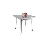 Kit Closet 5020519041- Mesa café de Metal, Plata, 75 x 80 x 80