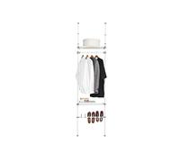 Kit Closet 6110081011 - kit vestidor 2 baldas y zapatero, blanco, 240/280 x 25 x 68