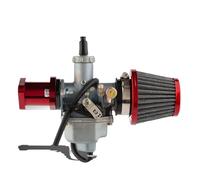 Kit Colector Admisión CNC Carburador Motocicleta para CB125 XL125S 125cc 138cc 140cc Y 150cc Compatible con PZ26 26mm Filtro Aire ATV Motos Cross Kit Carburador(Red Manual Logo)