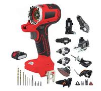 Kit combinado de herramientas eléctricas inalámbricas 10 en 1 para proyectos de carpintería y bricolaje, incluye taladro, sierra, lijadora y más con batería de larga duración