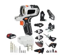 Kit combinado de herramientas eléctricas inalámbricas 10 en 1 para proyectos de carpintería y bricolaje, incluye taladro, sierra, lijadora y más con batería de larga duración