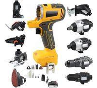 Kit combinado de herramientas eléctricas sin escobillas con baterías de 4.0 Ah y cargador para carpintería y reparación de muebles