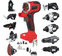Kit combinado de herramientas eléctricas sin escobillas con baterías de 4.0 Ah y cargador para carpintería y reparación de muebles