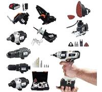 Kit combinado de herramientas eléctricas, taladro inalámbrico sin escobillas y sierra alternante, incluye una batería, versátil y eficiente para todos tus proyectos de bricolaje