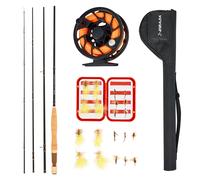 Kit combinado de pesca con VEVOR, de pesca con de carbono IM7, equipo de de de con para caña, de , 6 anzuelos de de corta y 4 de larga, para viajes, opción de vacaciones