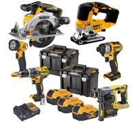 Kit combo dewalt 18v dck690p3t (dcd796 + dcf887 + dcs565 + dch273 + dc