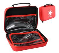 Kit compacto para viajes, camping, hogar y oficina con funda de EVA impermeable, diseñado para atención de emergencia familiar