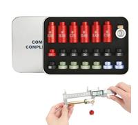 Kit comparador de balas | Ga índice de headspace para carga, kit de comparador de calibre headspace con 14 insertos y 6 casquillos, suministros y equipo de carga