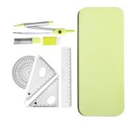 Kit Compass Protractor - Caja de herramientas de dibujo portátil, conjunto de ayuda de estudio | Herramientas para estudiantes preparados para examen, instrumento de geometría avanzada, kit de aprendi