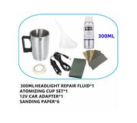 (Kit completo de 300 g) Kit per la pulizia dei fari dell'auto, kit per la riparazione dei fari, liquido