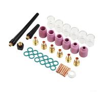 Kit completo de 40 piezas de antorcha de soldadura TIG con lente de gas y copa de vidrio para WP9 WP20 WP25 y modelos compatibles