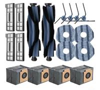 Kit completo de accesorios de repuesto para aspiradora Eufy X10 3930 3933 Pro y para aspiradora Omni con cepillos, filtros, paños de fregona y bolsas para el polvo