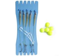 Kit completo de anzuelos de pesca de carpas para aparejos de cabello, diseñado para técnicas de alimentación eficaces (6#)