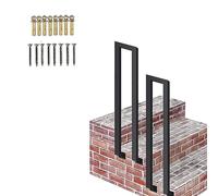 Kit completo de barandillas laterales de hierro forjado para interiores y exteriores, escaleras, loft, pasillo, porche y puente, duradero y elegante sistema il