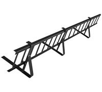 Kit Completo de Barrera Anti-Nieve de 1,5 m con 3 Soportes para Cubiertas Planas (Trapezoidal, láminas bituminosas, Tejas asfálticas, Chapa Plana) - Altura: 15 cm - RAL 7024 Grafito