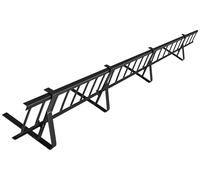 Kit completo de barrera anti-nieve de 1,5 m con 4 soportes para cubiertas planas (trapezoidal, láminas bituminosas, tejas asfálticas, chapa plana) - Altura: 15 cm - RAL 7024 Grafito
