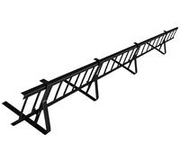 Kit Completo de Barrera Anti-Nieve de 3,0 m con 4 Soportes para Cubiertas Planas (Trapezoidal, láminas bituminosas, Tejas asfálticas, Chapa Plana) - Altura: 20 cm - RAL 9005 Negro
