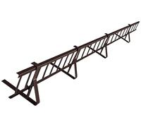Kit completo de barrera anti-nieve de 3,0 m con 4 soportes para cubiertas planas (trapezoidal, láminas bituminosas, tejas asfálticas, chapa plana) - Altura: 15 cm - RAL 8017 Marrón