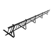 Kit Completo de Barrera Anti-Nieve de 3,0 m con 5 Soportes para Cubiertas Planas (Trapezoidal, láminas bituminosas, Tejas asfálticas, Chapa Plana) - Altura: 20 cm - RAL 7024 Grafito