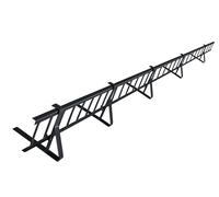 Kit Completo de Barrera Anti-Nieve de 3,0 m con 5 Soportes para Cubiertas Planas (Trapezoidal, láminas bituminosas, Tejas asfálticas, Chapa Plana) - Altura: 15 cm - RAL 7016 Antracita