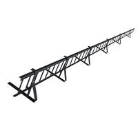 Kit completo de barrera anti-nieve de 3,0 m con 6 soportes para cubiertas planas (trapezoidal, láminas bituminosas, tejas asfálticas, chapa plana) - Altura: 15 cm - RAL 7016 Antracita