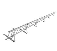 Kit completo de barrera anti-nieve de 3,0 m con 6 soportes para cubiertas planas (trapezoidal, láminas bituminosas, tejas asfálticas, chapa plana) - Altura: 15 cm - RAL 9006 Plata
