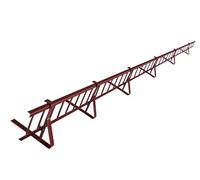 Kit Completo de Barrera Anti-Nieve de 3,0 m con 6 Soportes para Cubiertas Planas (Trapezoidal, láminas bituminosas, Tejas asfálticas, Chapa Plana) - Altura: 15 cm - RAL 3009 Castaño