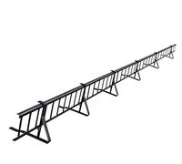Kit completo de barrera anti-nieve de 3,0 m para tejas de hormigón y cerámica, con 6 soportes (Altura de la barrera: 20 cm, RAL 7016 Antracita)