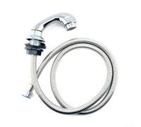 Kit completo de cabezal de pulverización para champú de salón con manguera flexible de 120 cm de largo y juego de ducha resistente para uso o configuración de salón profesional (plata)