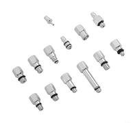 Kit completo de conector de purga de freno hidráulico 13PCS hecho de aleación de aluminio para varios sistemas de freno