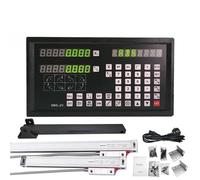 Kit completo de DRO-2V lectura digital técnica 1 um y regla rejilla codificador escala vidrio lineal 2 piezas compatible con fresadoras torno