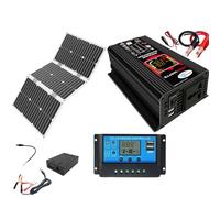 Kit Completo de energía Solar: inversor de 6000 W + Panel de 60 W con Controlador de 110 V-220 V y 30 A - Sistema de alimentación de Emergencia for el hogar(220V)