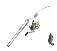 Kit Completo de Equipo de en Hielo, Juego de caña de Pescar con Bolsillo para caña de Pescar - Kit Combinado de cañas de Pescar con bolígrafo de Bolsillo - Caña de Pescar con Carrete, Paquete de