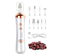 Kit Completo De Fresadora Eléctrica Para Uñas | Eléctrico Inalámbrico Portátil Limador Fácil,Kit De Máquina De Uñas Recargable,Para Mujeres Niñas Adultos Interior Y Exterior Viaje
