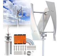 Kit completo de generador de viento vertical de 12 V, 24 V, 48 V, 3 cuchillas, turbina de 8000 W con controlador MPPT, para terraza, caravana, chalet, barco, 48 V