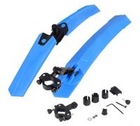 Kit completo de guardabarros de bicicleta con luz trasera para seguridad de bicicleta de montaña (azul ordinario)