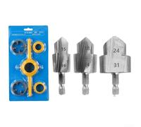 Kit completo de herramientas con elevador PPR y brocas escalonadas diseñadas para satisfacer diversas necesidades de fontanería de manera eficaz (plata)