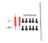Kit completo de herramientas de núcleo de válvula de neumático de 35 piezas con instalador Tr412 para extracción y reparación de vástago de rueda automotriz para varillas de hierro rojo (35 piezas)