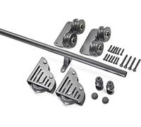 Kit completo de herramientas para escalera deslizante para biblioteca, juego completo de herrajes para escalera deslizante, riel colgante + riel de extensión (sin escalera) (tamaño: 600 cm, kit de