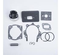 Kit completo de juntas de pistón de 40 mm para motores de corte de cepillo para motores de 43 cc 405 BC430 CG430 1E40F5 TL43 incluye pistón, 2 anillos, anillos circulares, pin y 5 juntas
