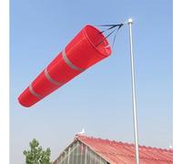 Kit completo de la motera del viento con el poste del acero inoxidable, calcetín de viento de la aviación reflectante para el indicador de la dirección al aire libre, durable Oxford tela impermeable b