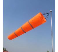 Kit completo de la motera del viento con el poste del acero inoxidable, calcetín de viento de la aviación reflectante para el indicador de la dirección al aire libre, durable Oxford tela impermeable b