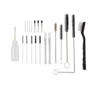 Kit completo de limpieza en aerosol de 23 piezas con cepillos flexibles y agujas para desatascar la boquilla del aerógrafo