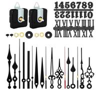 Kit completo de mecanismo de reloj de cuarzo que incluye 56 pares de manecillas para proyectos de reloj de pared personalizados y reparaciones adecuadas para decoración del hogar y el jardín (C)